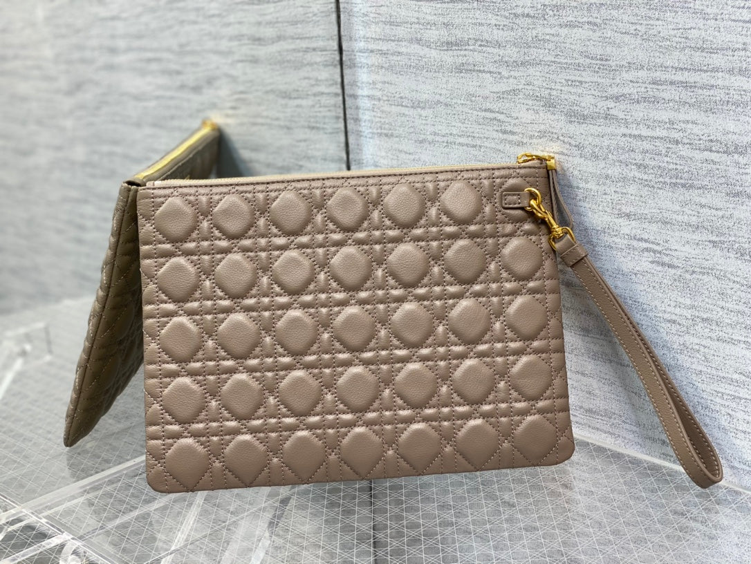 🔥READY TO SHIP|Dior Caro Daily Warm Grey Handbag|Detachable Strap+30cm Tote|Vintage Style Crossbody Bag