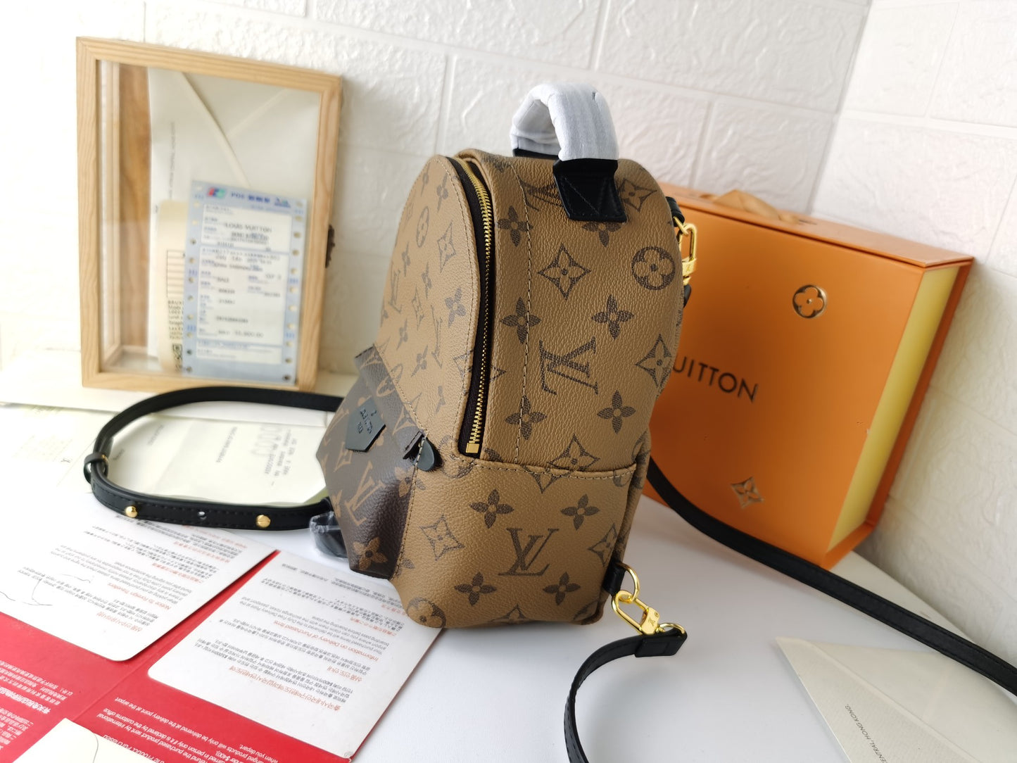 Louis Vuitton 2017 Early Spring Monogram Backpack Mini Double Bag 16x21x10cm Calfskin Trim Engraved Zippers Luxury Functional Urban Travel Backpack