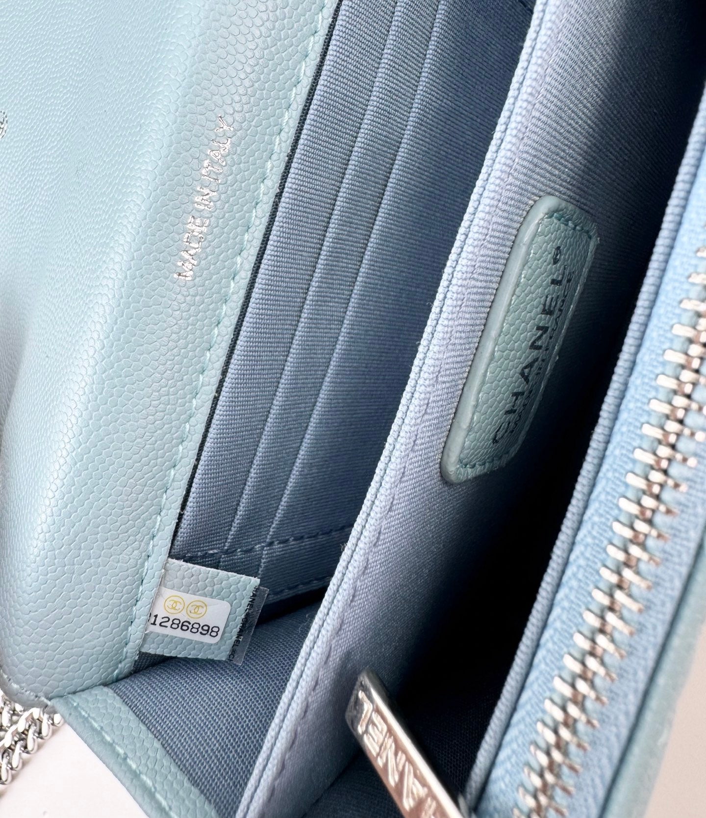 Chanel 22S White Enamel Handle Bag | Mini Sweet & Chic Crossbody | Detachable Woven Strap & Silver Logo