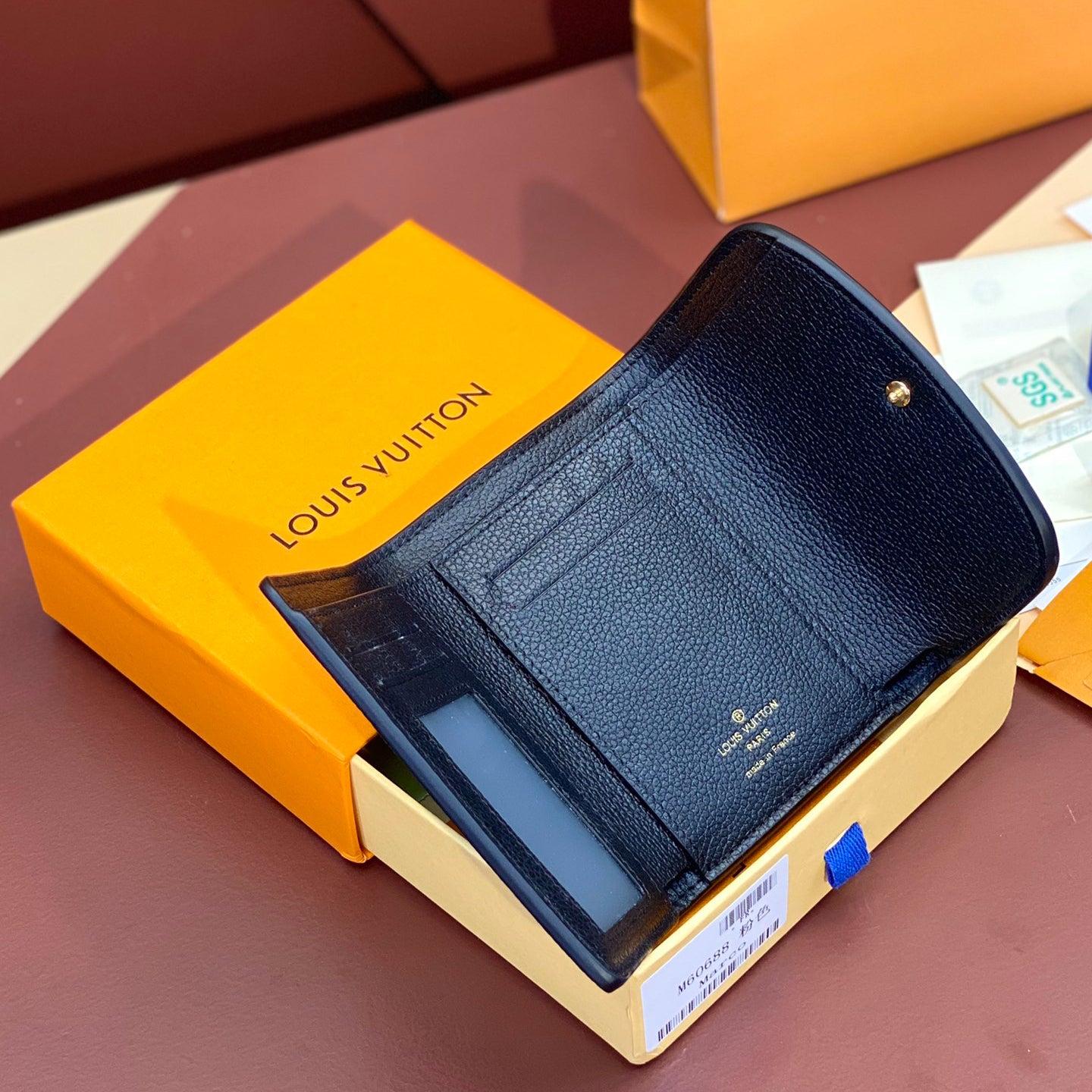 Louis Vuitton Monogram Empreinte Compact Wallet – Slim Leather Card Holder with Coin Pocket & 6 Card Slots | 12 x 9.5 x 2.5 cm