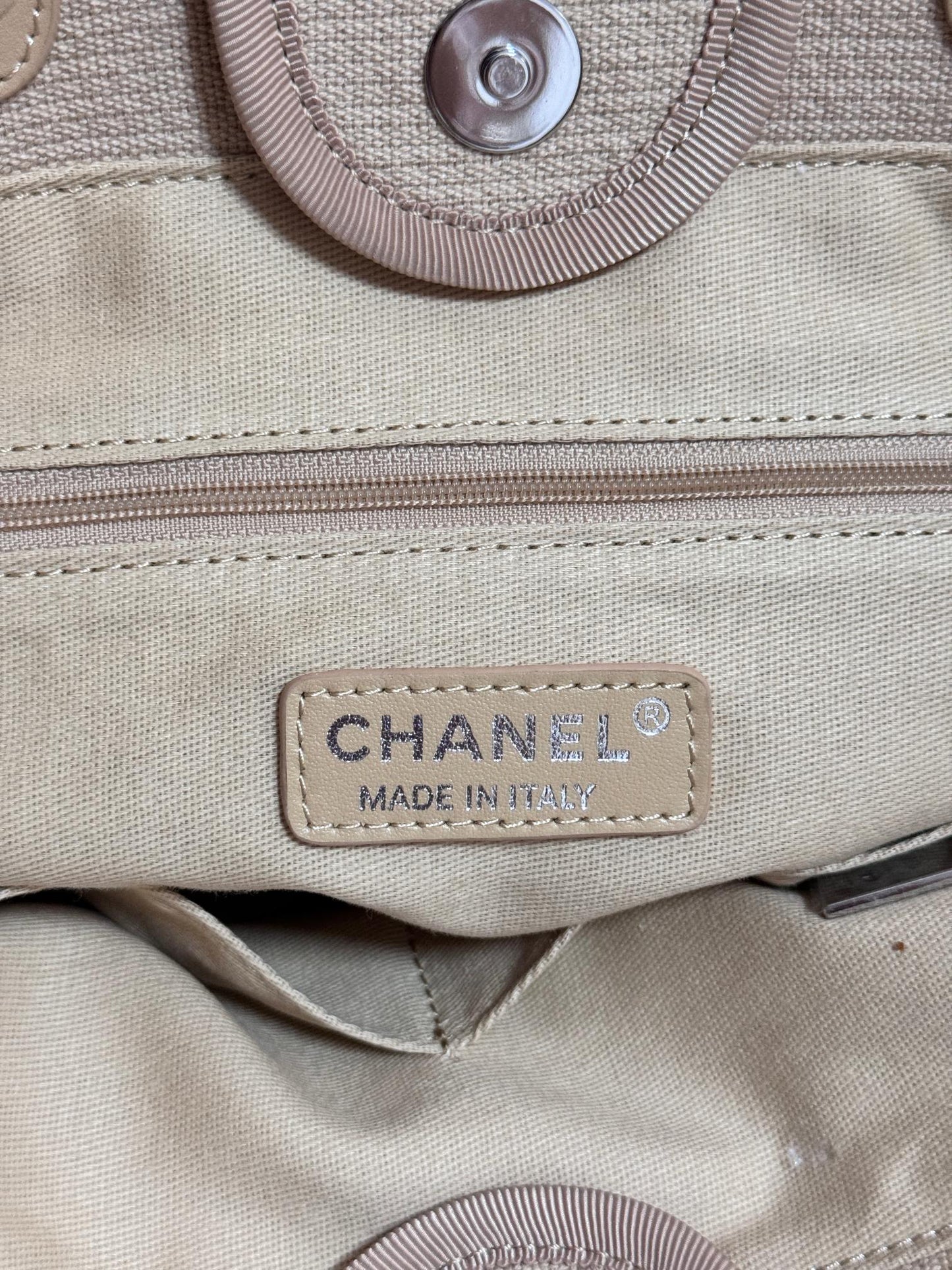 Chanel Seasonal Canvas Shopper Tote | Lightweight Large Beach Bag for Travel & Daily Use