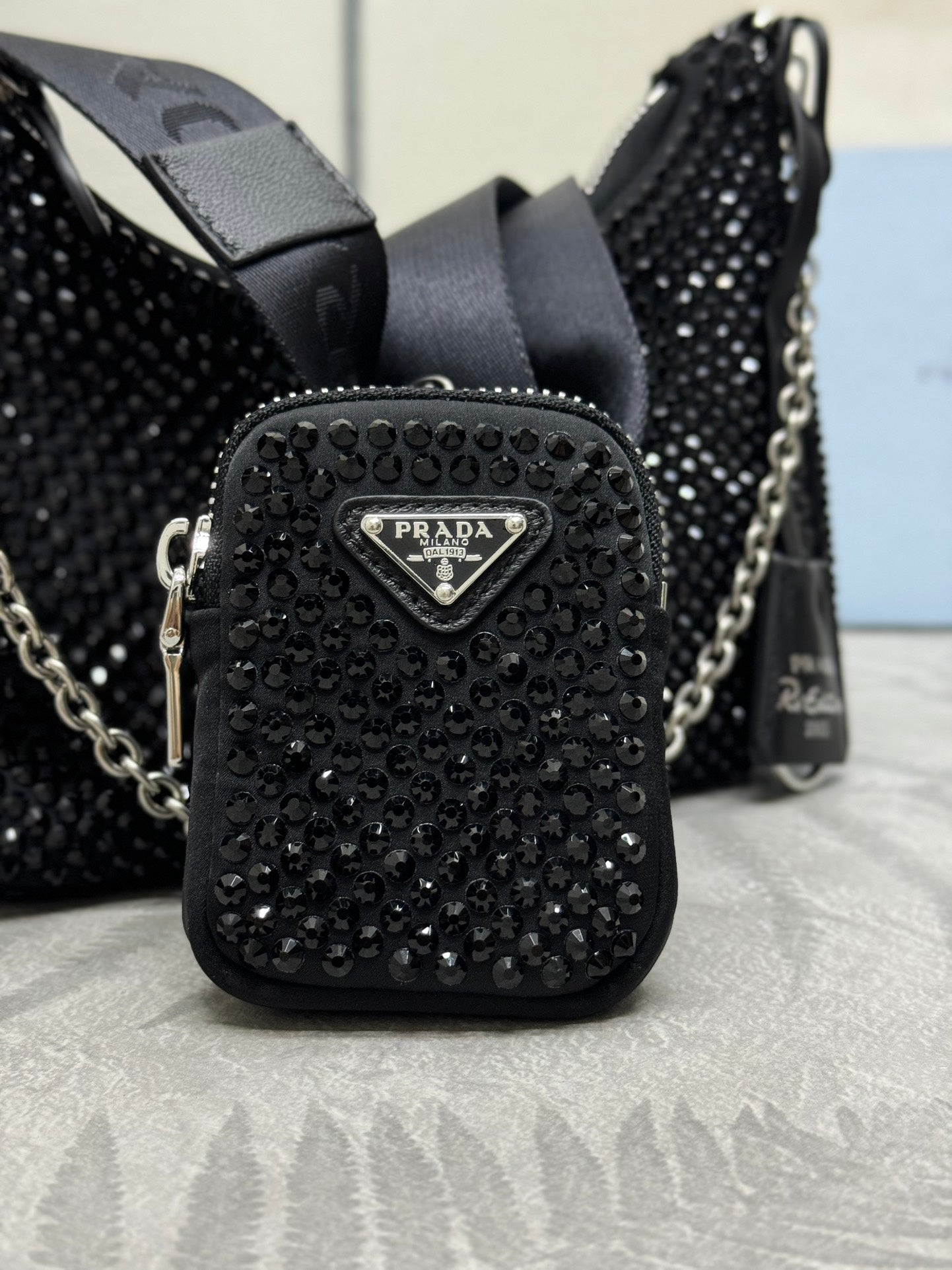 3-in-1 Sparkling Crystal Crossbody Bag | Bling Bling Night Glow with Detachable Mini Pouch
