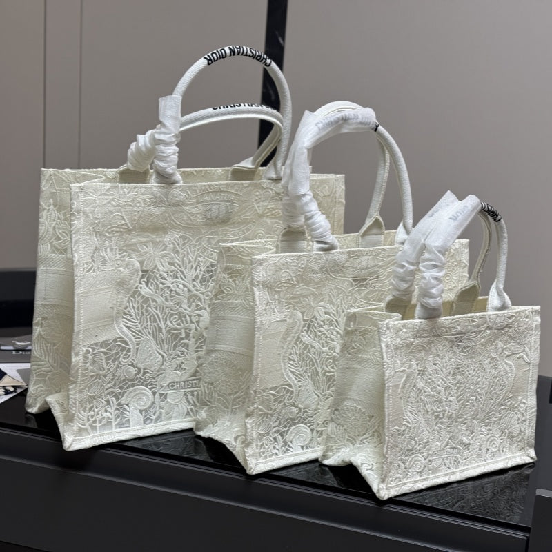 Dior Book Tote Oblique Jacquard Tote Bag with Foldable Box Scarf Large Capacity Shopper 42cm/36cm/26cm Stylish Versatile Designer Tote