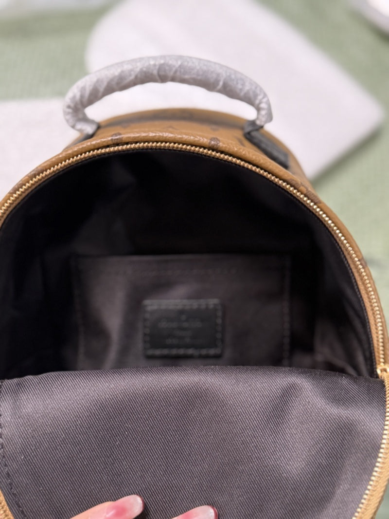 Louis Vuitton 2017 Early Spring Monogram Backpack Mini Double Bag 16x21x10cm Calfskin Trim Engraved Zippers Luxury Functional Urban Travel Backpack
