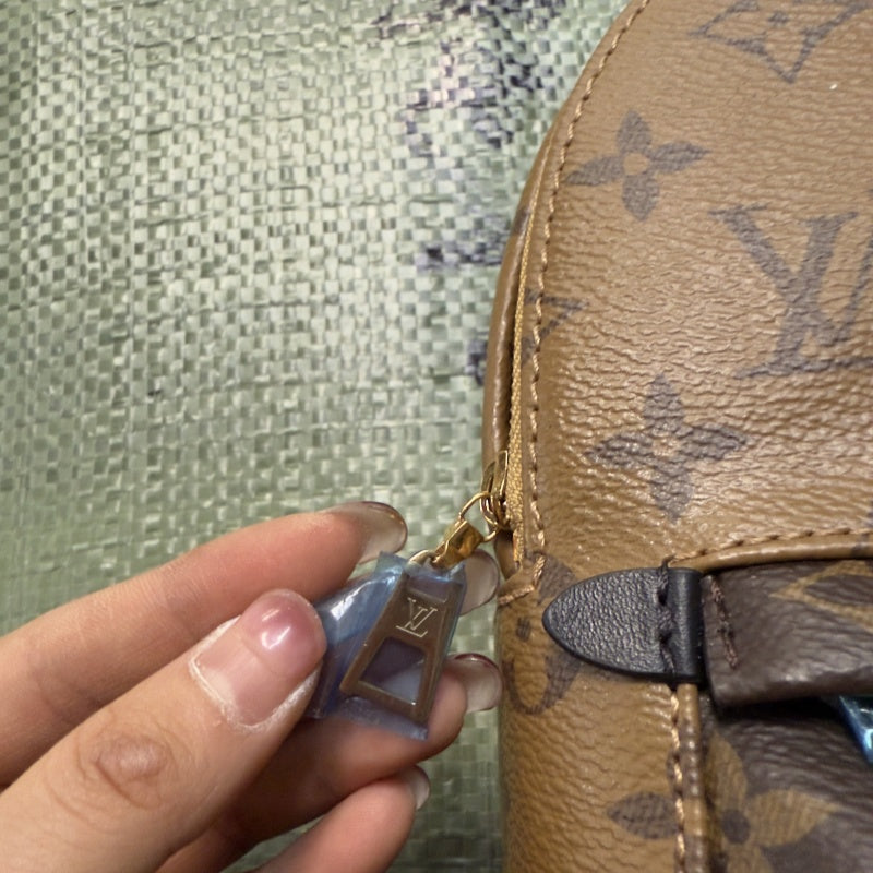 Louis Vuitton 2017 Early Spring Monogram Backpack Mini Double Bag 16x21x10cm Calfskin Trim Engraved Zippers Luxury Functional Urban Travel Backpack