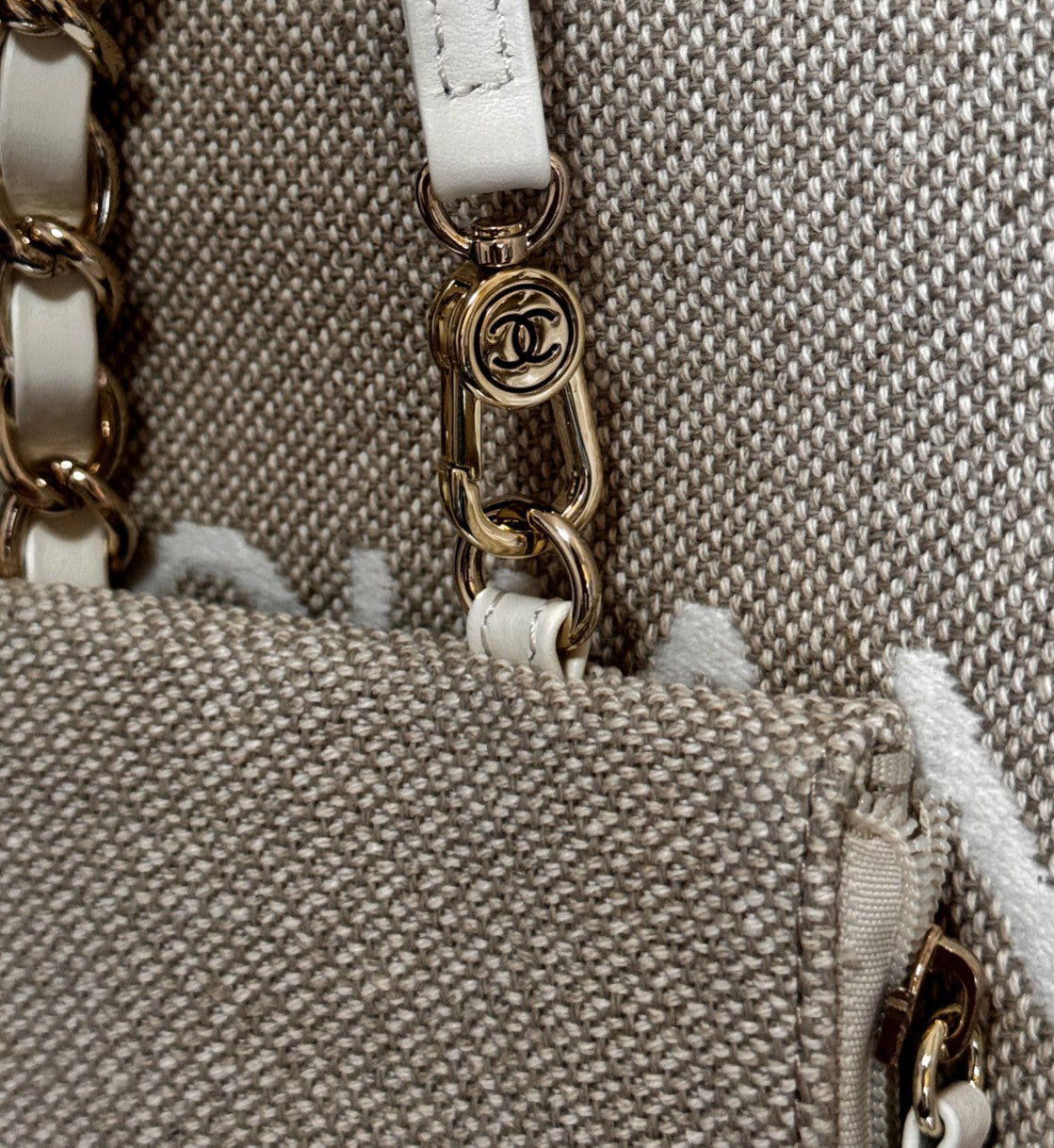 Chanel Seasonal Canvas Shopper Tote | Lightweight Large Beach Bag for Travel & Daily Use