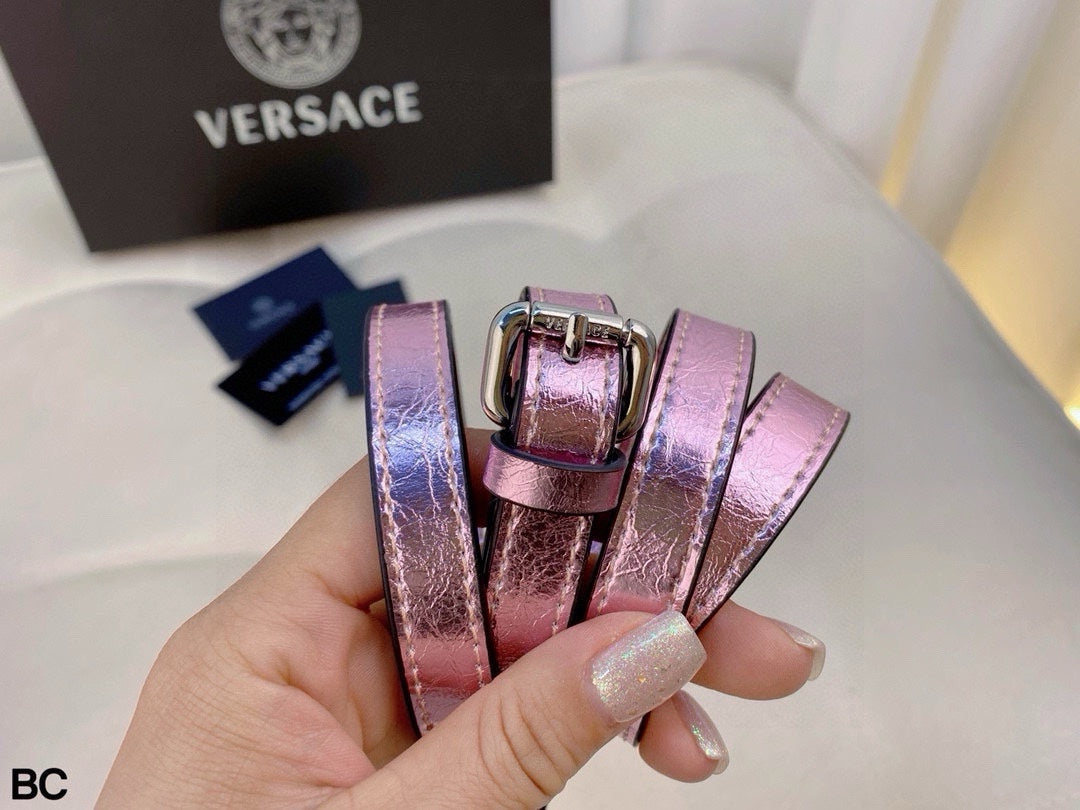Versace La Medusa Metallic Pink Top Handle Bag – Medusa Head & Chunky Chain Design (21x17cm) | Luxury Shimmer Tote