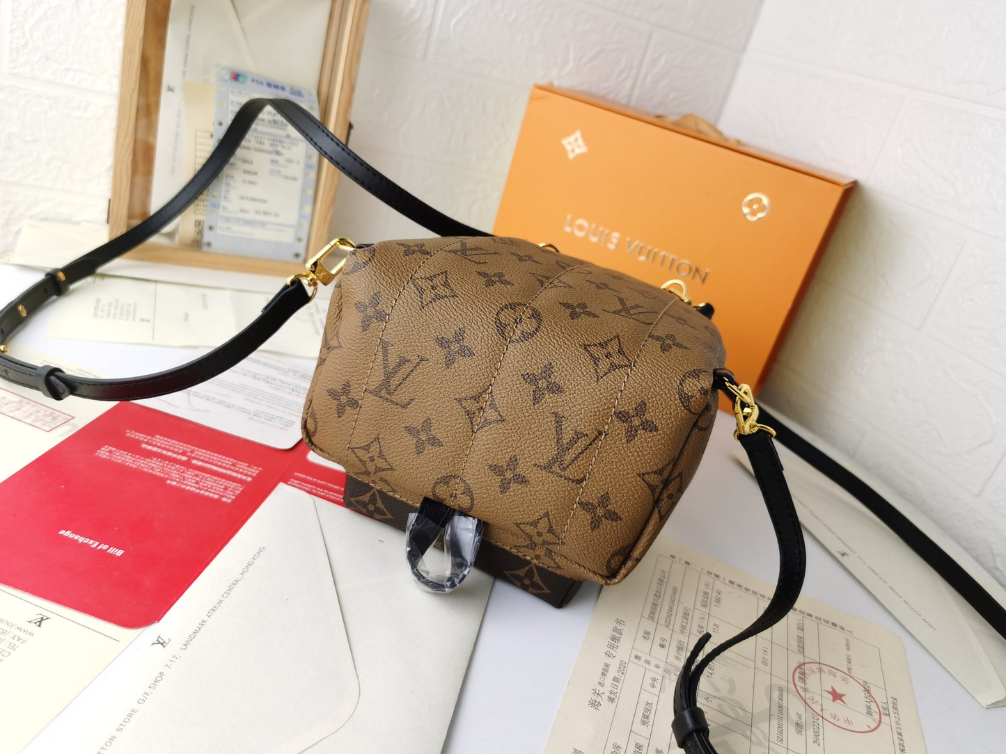 Louis Vuitton 2017 Early Spring Monogram Backpack Mini Double Bag 16x21x10cm Calfskin Trim Engraved Zippers Luxury Functional Urban Travel Backpack