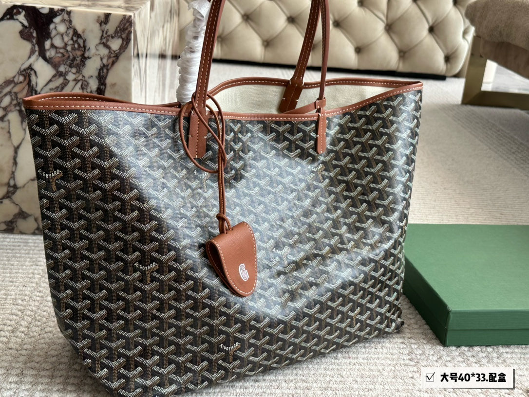 Luxury Goya Style Tote Bag Large Size 40x34x20cm Fashionable Durable Shopping Bag for Women Work Travel & Daily Use