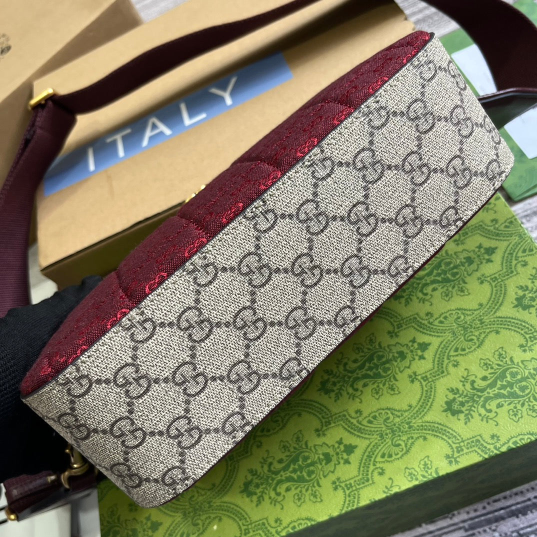 Designer Burgundy Handbag - Original Factory Quality, Real Photos, 24×15×7cm