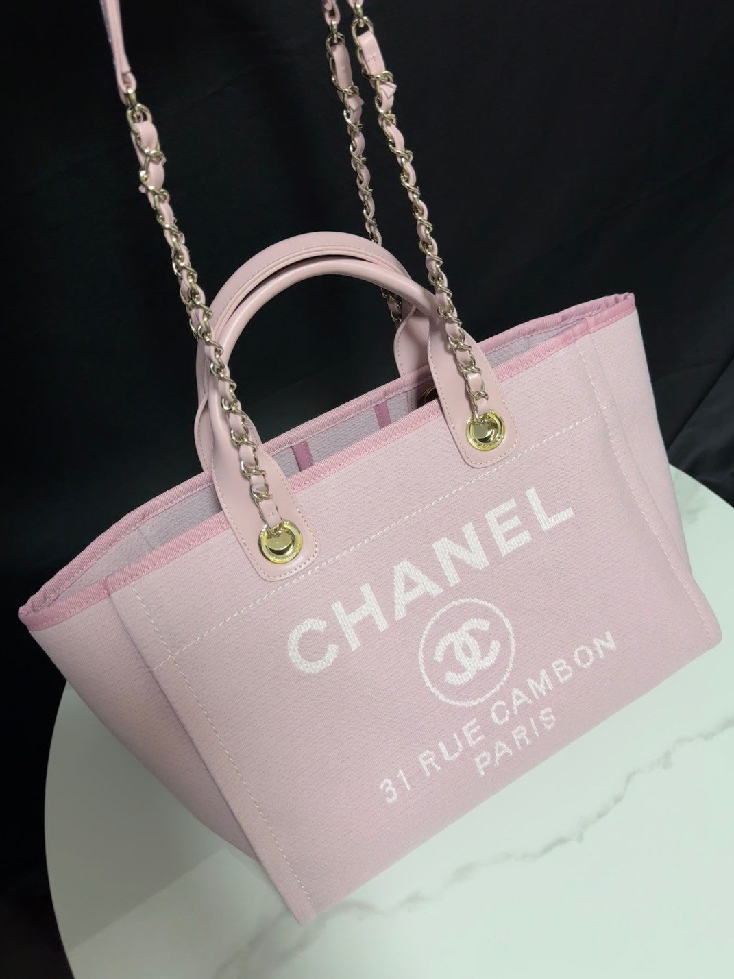 Chanel Seasonal Canvas Shopper Tote | Lightweight Large Beach Bag for Travel & Daily Use