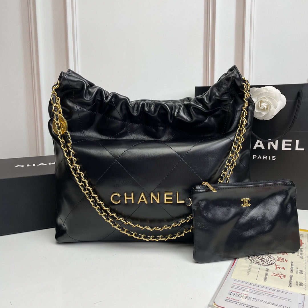 2024 Spring Luxury Tote Bag | Smooth Calfskin Drawstring Hobo Bag - 39x24x8cm Oversized Capacity & Chic Versatility