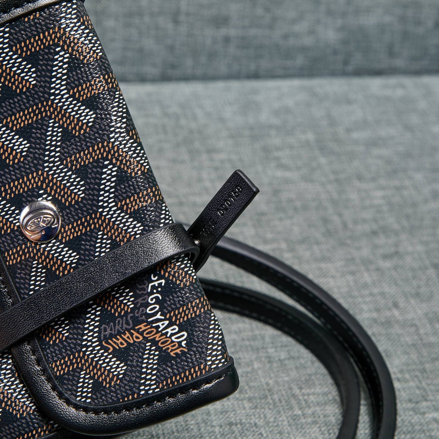 Goyard-Style Dual-Sided Mini Reversible Tote Bag – Premium Full-Grain Leather & Linen, Top-Quality Luxury Shopping Bag with Stainless Steel Hardware