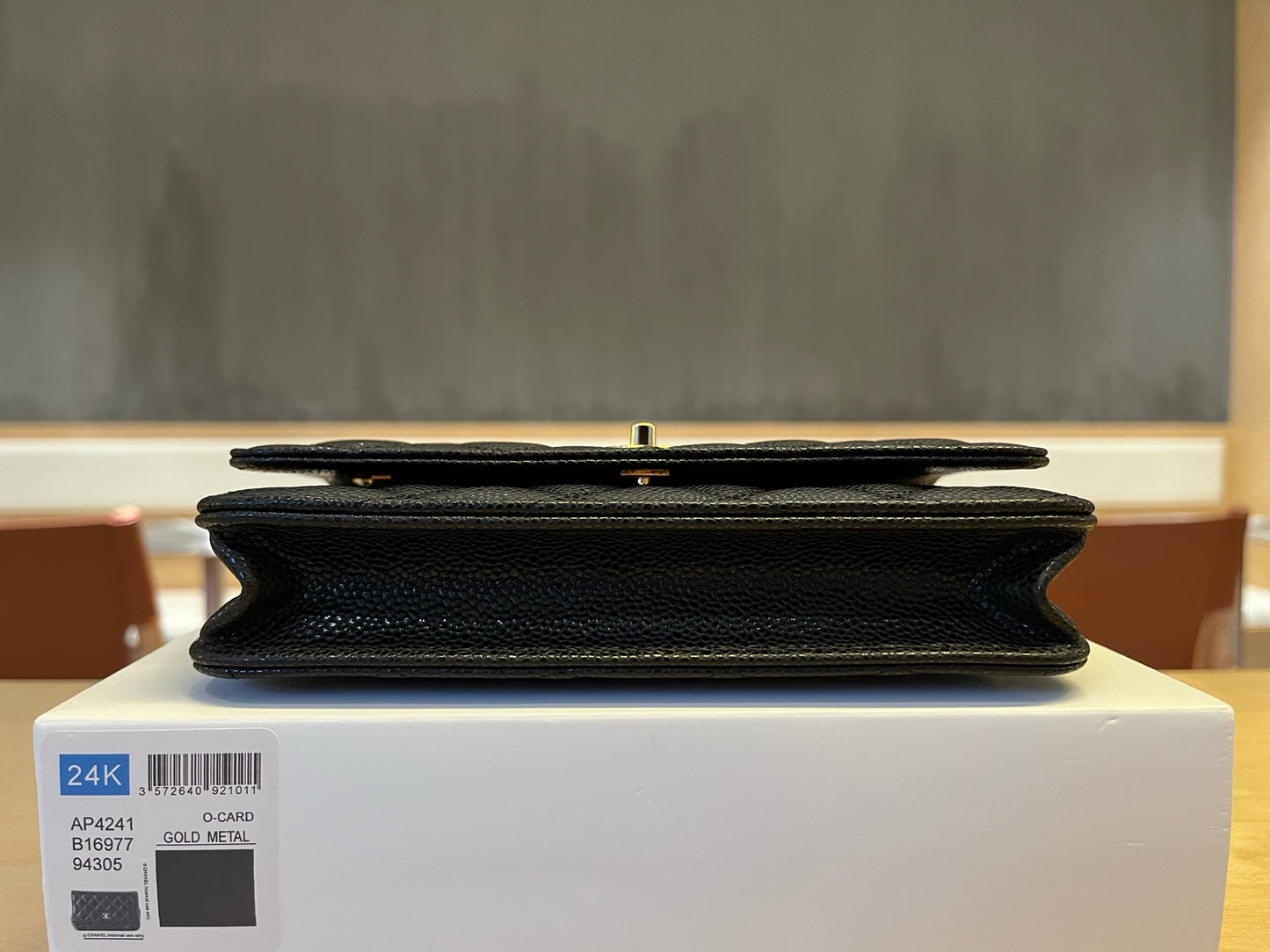 CHANEL 25c Wallet on Chain (WOC) | Exclusive Haas Caviar Leather Gold-Tone | Double C-Lock Flap Bag | 12cm Mini "Lucky Purse"