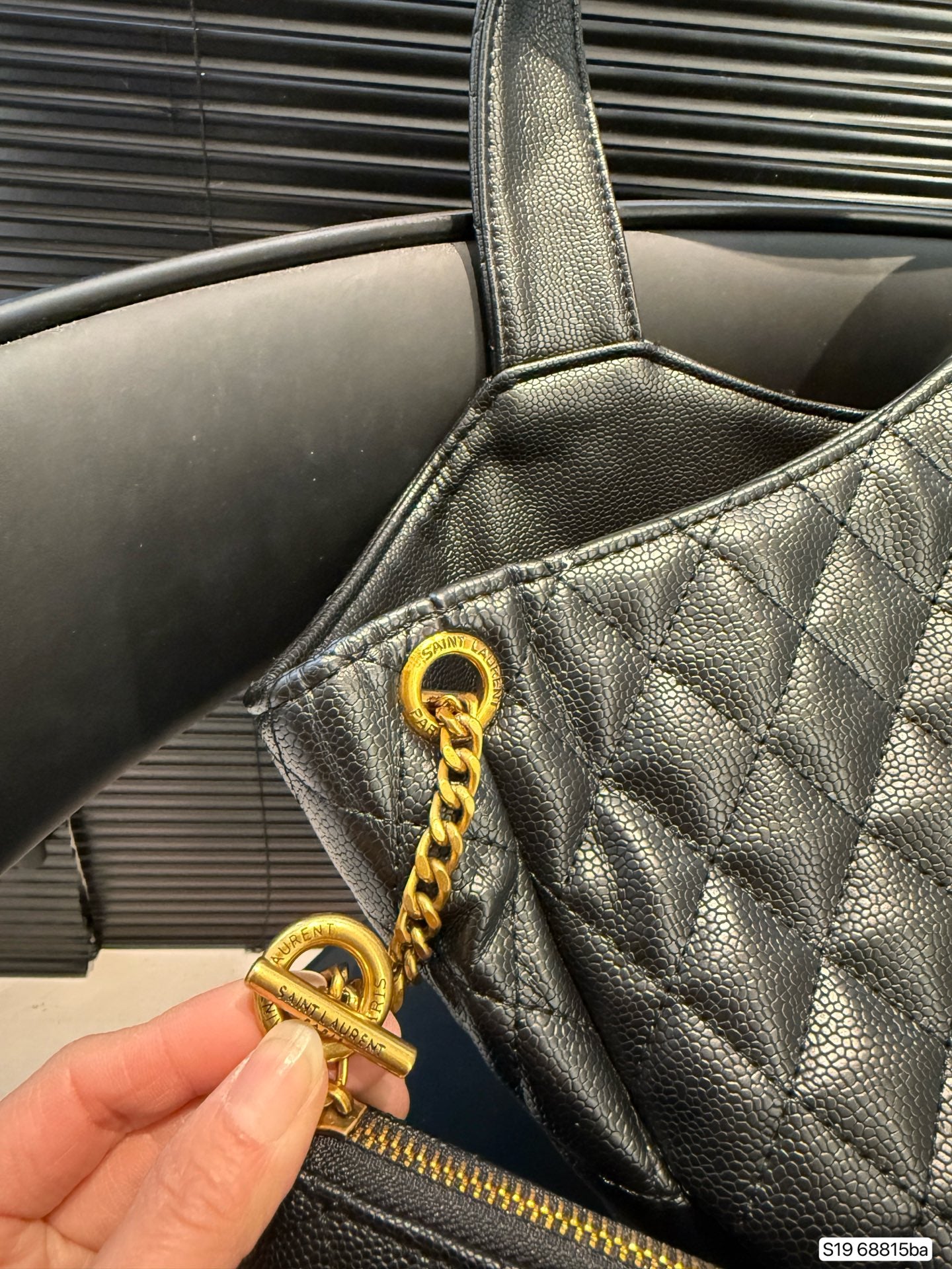 SAINT LAURENT ICARE Tote Bag | 38x34cm Effortless Edge | Signature Matte Logo & Luxe Leather