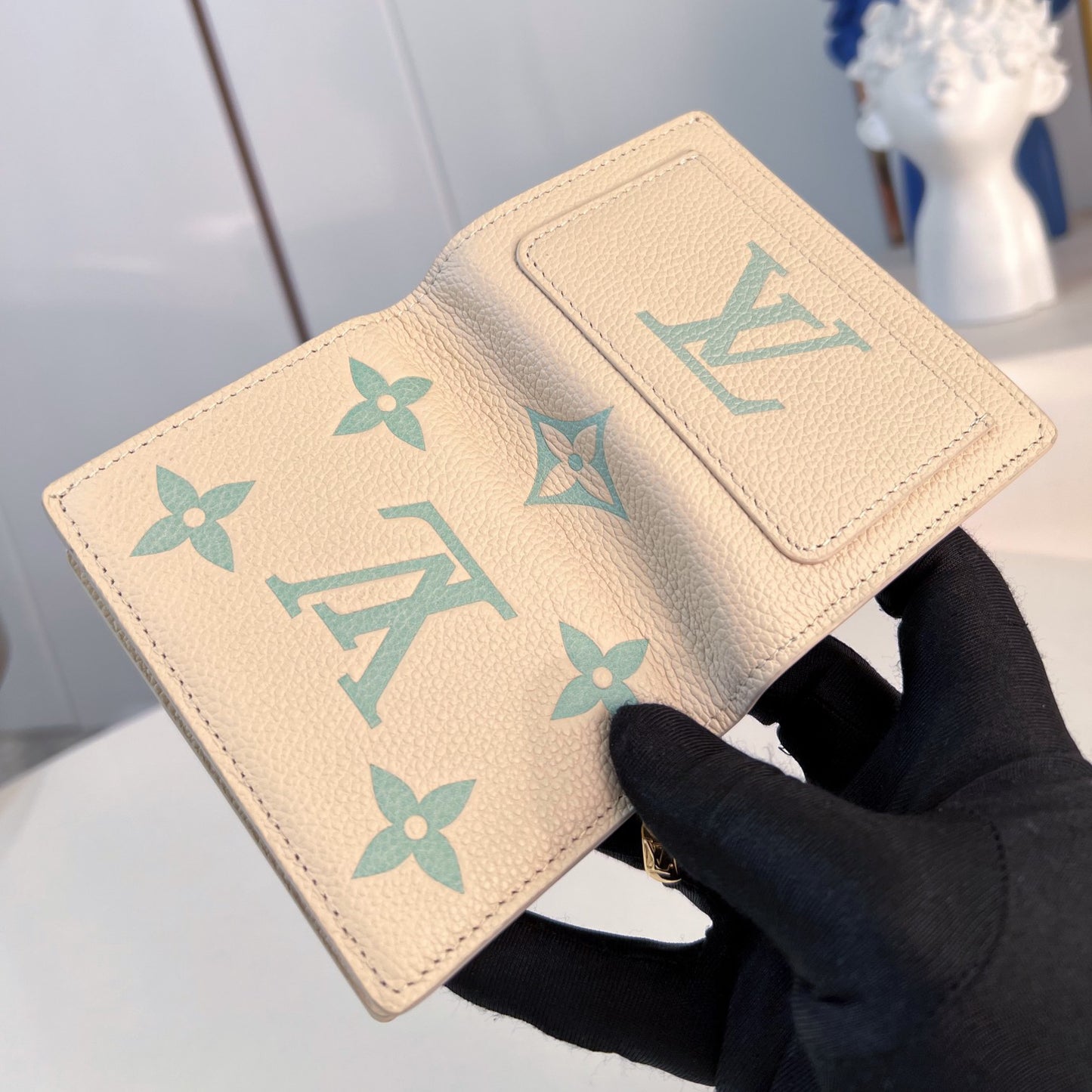 Louis Vuitton Cléa Wallet in Monogram Empreinte Leather | Compact Design with 6 Card Slots & Zip Coin Pocket | 11x8.5x3.5cm