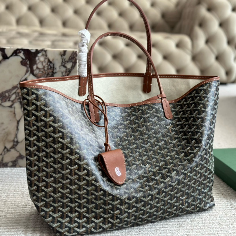 Luxury Goya Style Tote Bag Large Size 40x34x20cm Fashionable Durable Shopping Bag for Women Work Travel & Daily Use