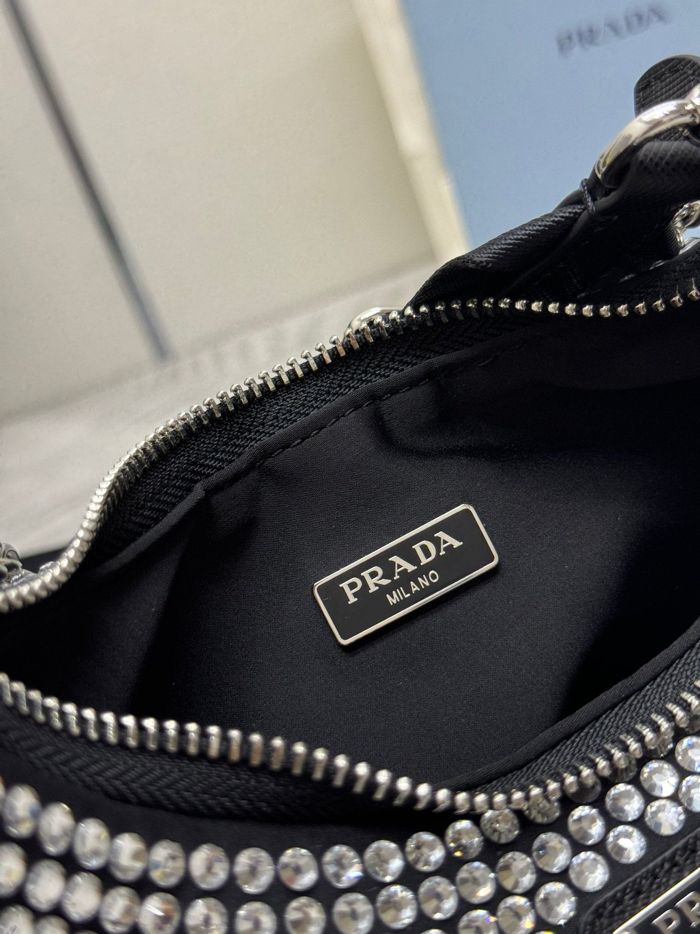 💎 Crystal Mesh 3-in-1 Bag|22×16×6cm Bling Chain Purse w/ Detachable Pouch