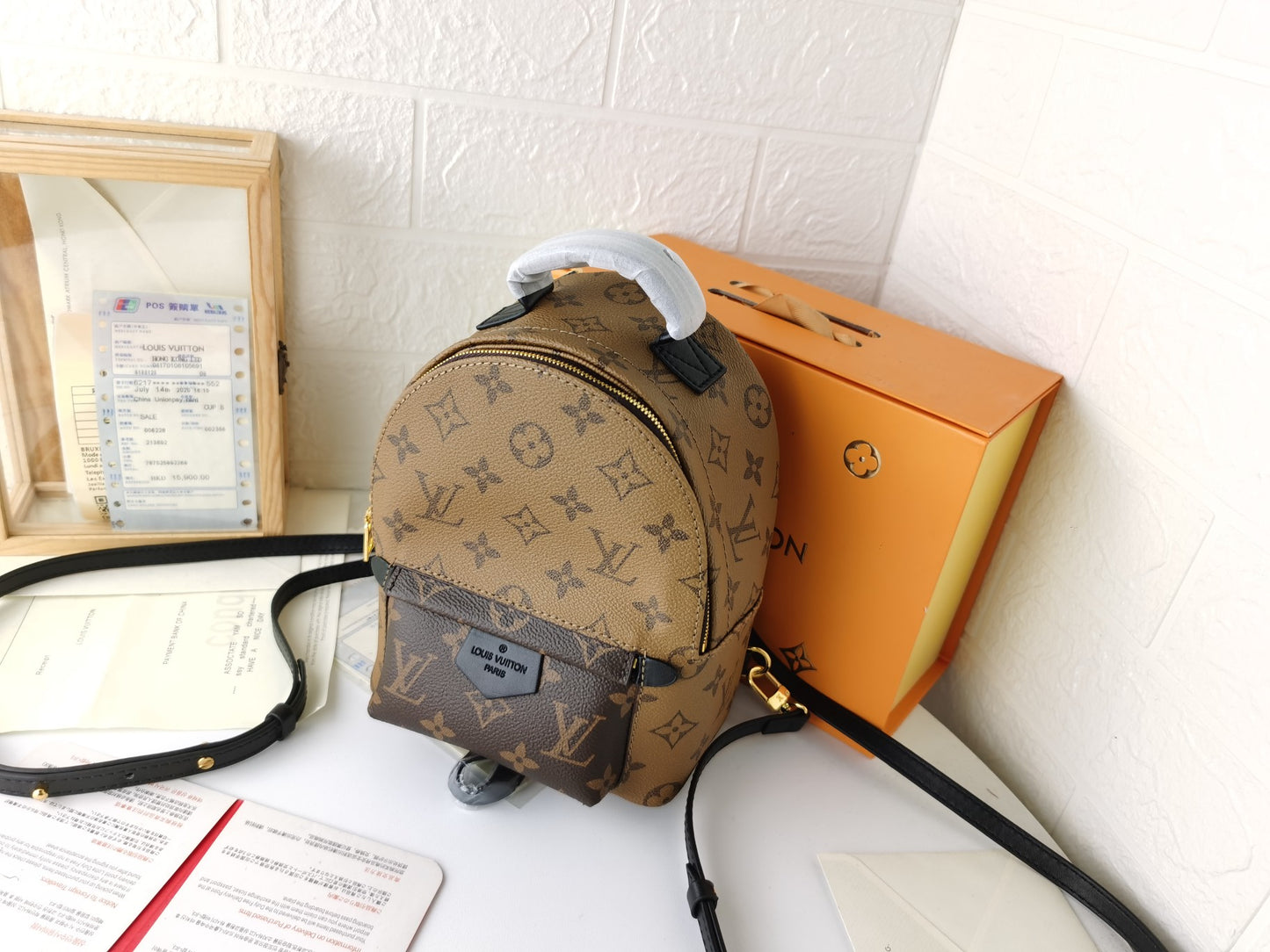 Louis Vuitton 2017 Early Spring Monogram Backpack Mini Double Bag 16x21x10cm Calfskin Trim Engraved Zippers Luxury Functional Urban Travel Backpack