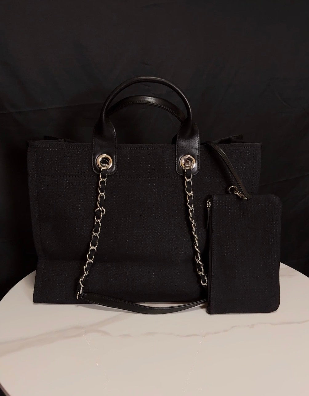 Chanel Seasonal Canvas Shopper Tote | Lightweight Large Beach Bag for Travel & Daily Use