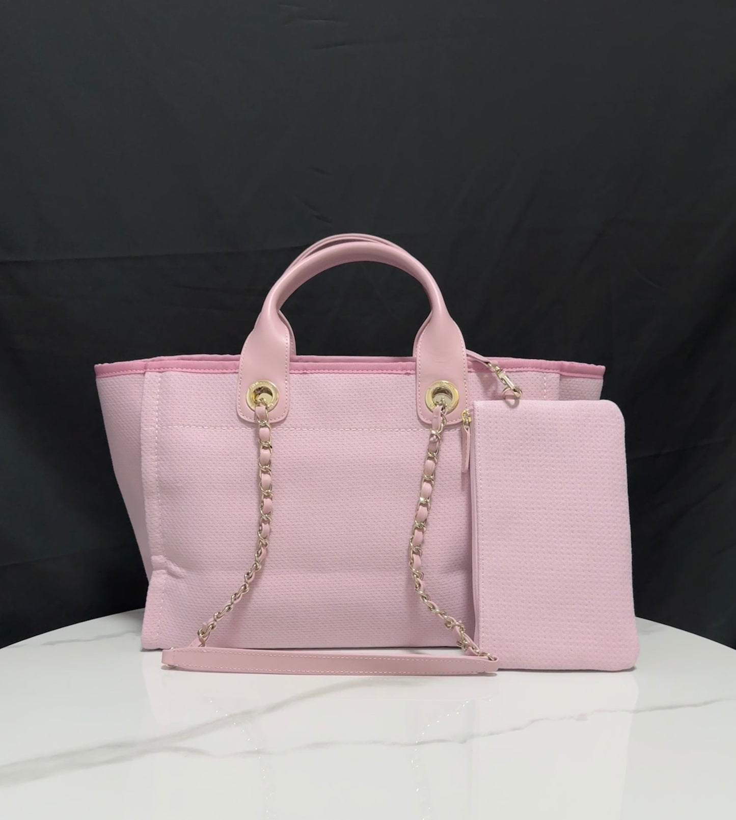 Chanel Seasonal Canvas Shopper Tote | Lightweight Large Beach Bag for Travel & Daily Use