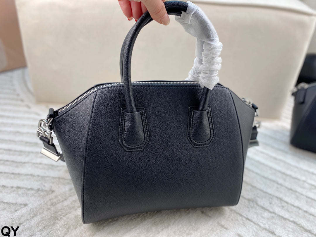 Givenchy Antigona Boston Bag – Geometric Pillow Silhouette in Two Sizes (27x24x17cm & 22x18x12cm) | Lightweight Luxury Tote
