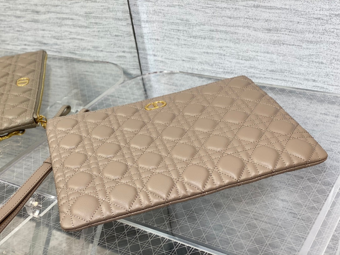 🔥READY TO SHIP|Dior Caro Daily Warm Grey Handbag|Detachable Strap+30cm Tote|Vintage Style Crossbody Bag