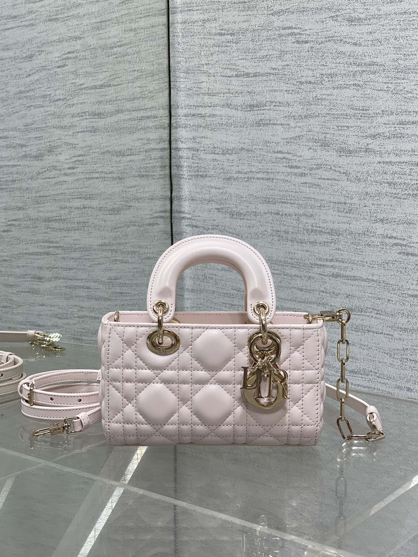 2023 New D-Joy Lambskin Bag|Vintage Diana Style|Short Chain + Long Strap|Retro Rectangle Handbag for Women