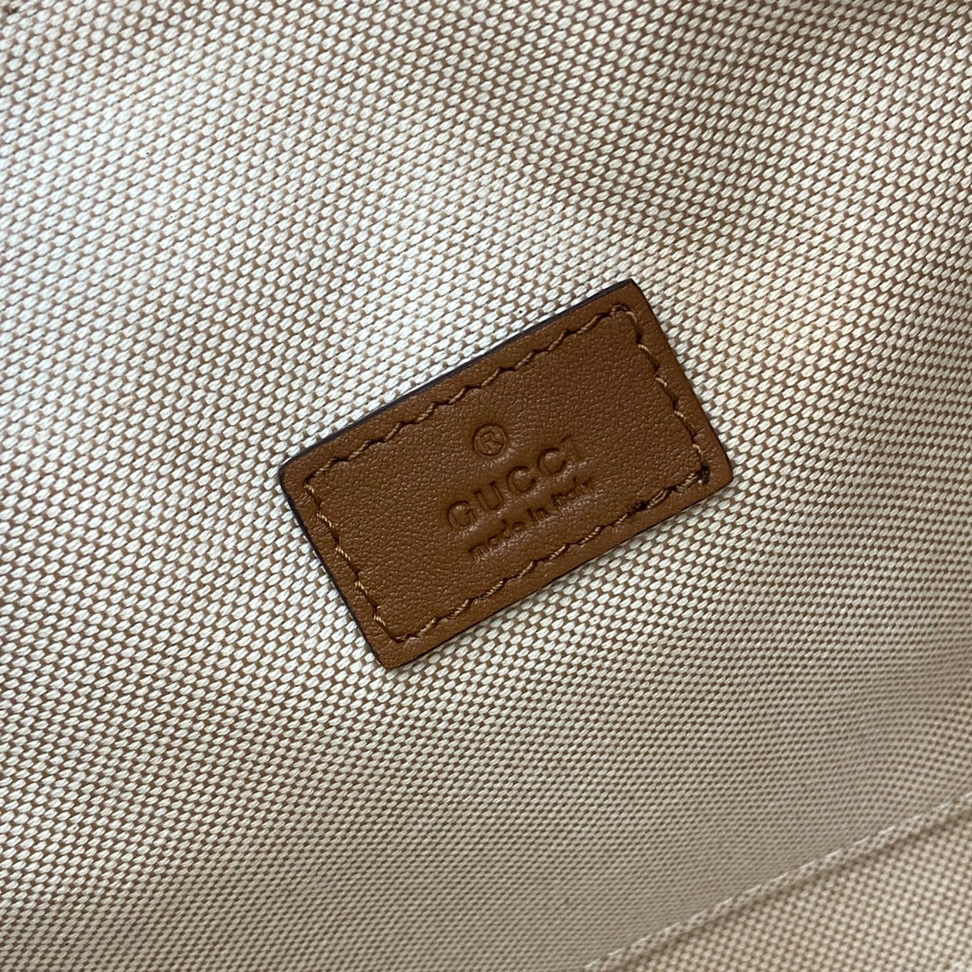 Gucci Body Double-Lock Medium Shoulder Bag - Vintage 1950s Original GG Canvas with Detachable Clutch