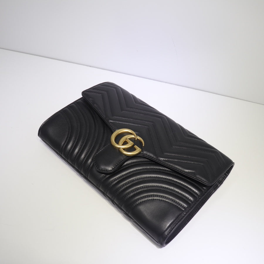 GUCCI Minimalist Leather Clutch | 30x20x4cm Spacious Design | Ready Stock with Real Photos