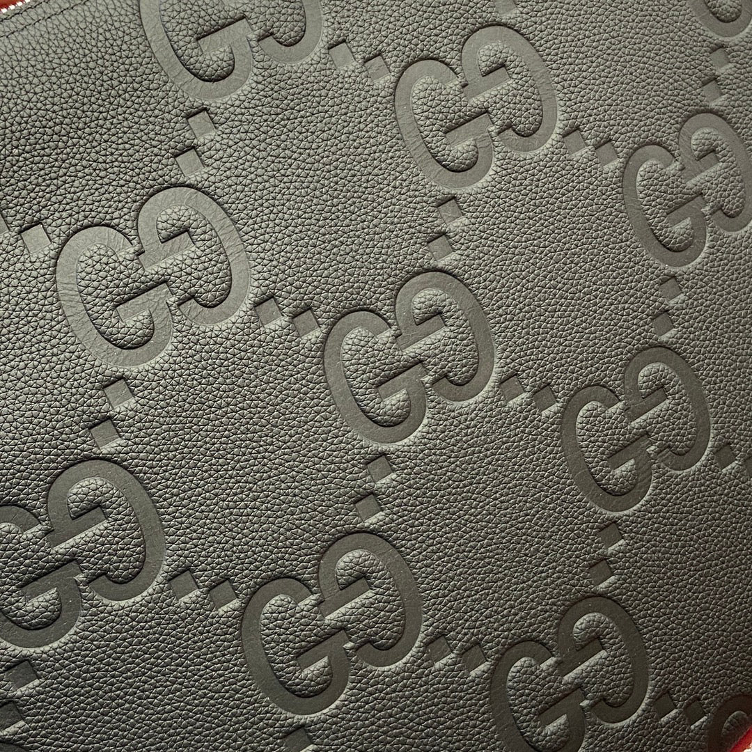 Gucci Body Double-Lock Shoulder Bag FW24 | Sabato De Sarno Redesign, Rosso Ancora Red Grain Leather, 40x31x3cm