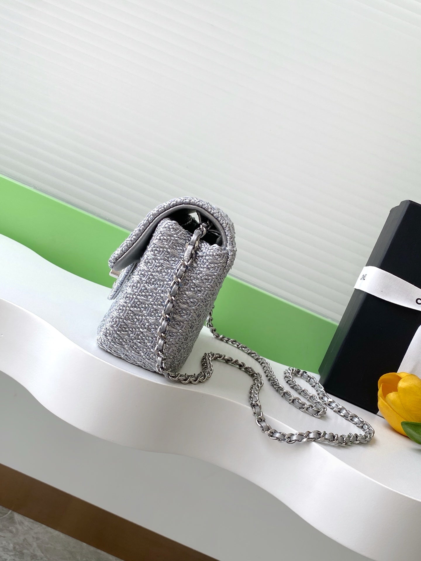 Chanel 25S Silver-Thread Woven Artisan Bag | 1:1 Luxury Replica Collection | 12.5x20.5x6cm Limited Edition