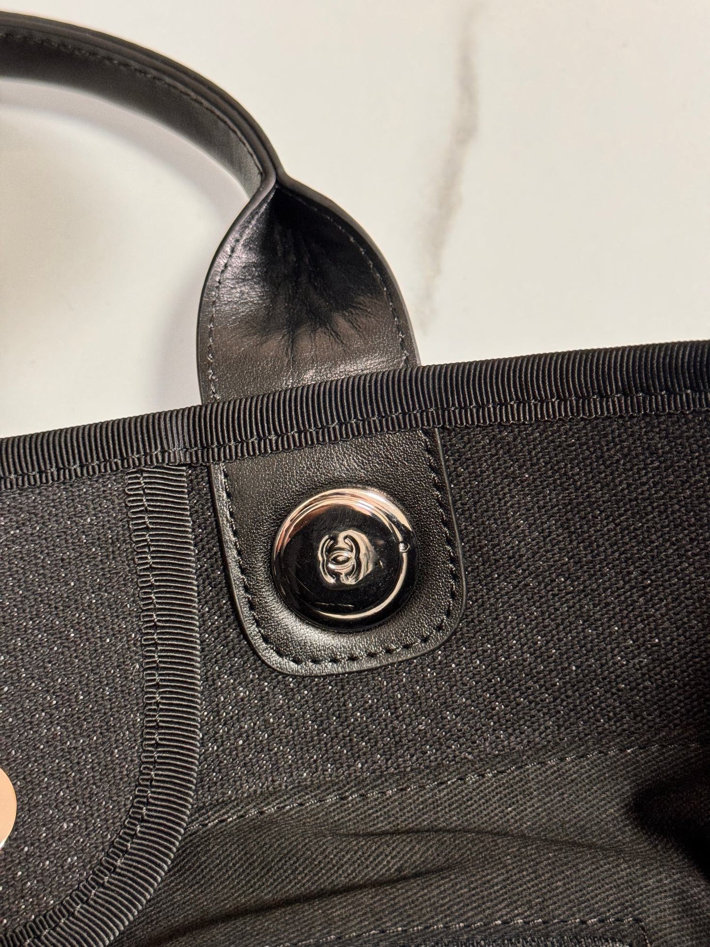 Chanel Seasonal Canvas Shopper Tote | Lightweight Large Beach Bag for Travel & Daily Use