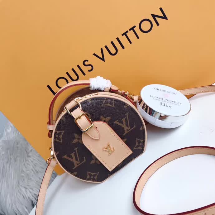 [Official Style] Yellow Floral Mini Round Bag | Black Leather Box Bag | Viral Cute Mini Bag for Girls | 13x12x6.5cm