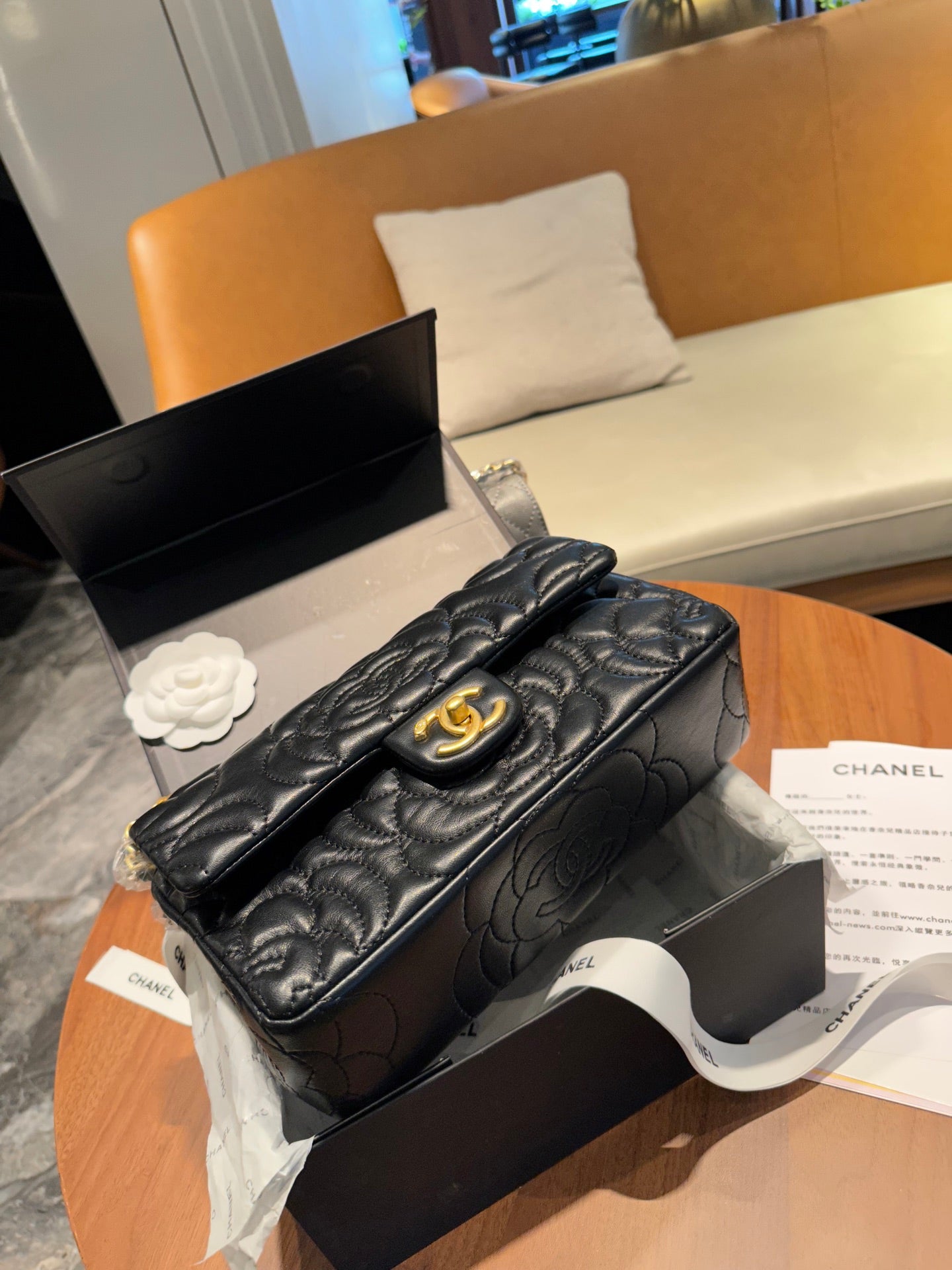 CHANEL 2.55 CF Mini Limited Edition | Camellia Embroidery & Asymmetric Pearl Chain Bag | Fairycore Luxury Crossbody