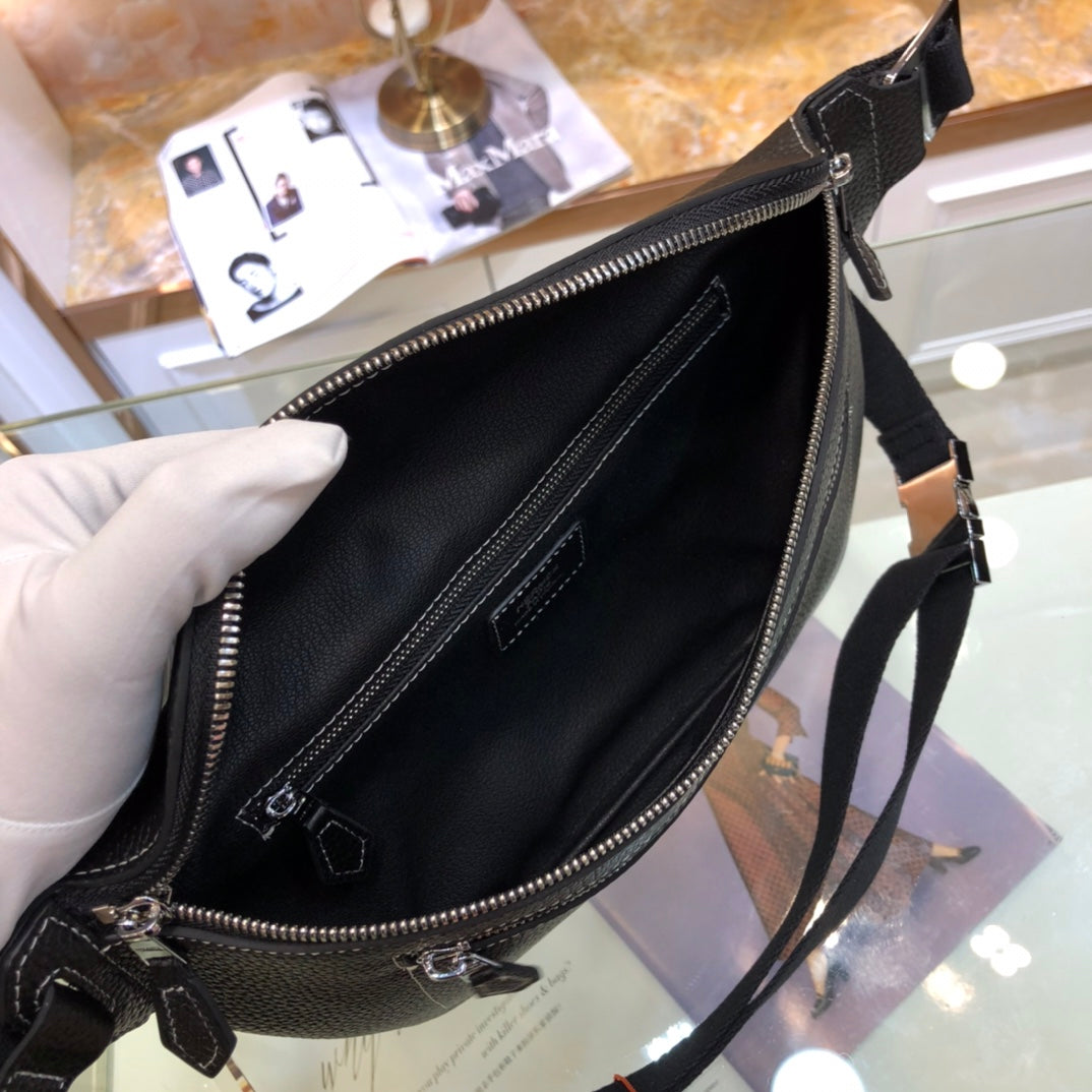 Hermès 2023 New Crossbody Bag 33x18x2cm | Original Calfskin Premium Zipper Double Pocket