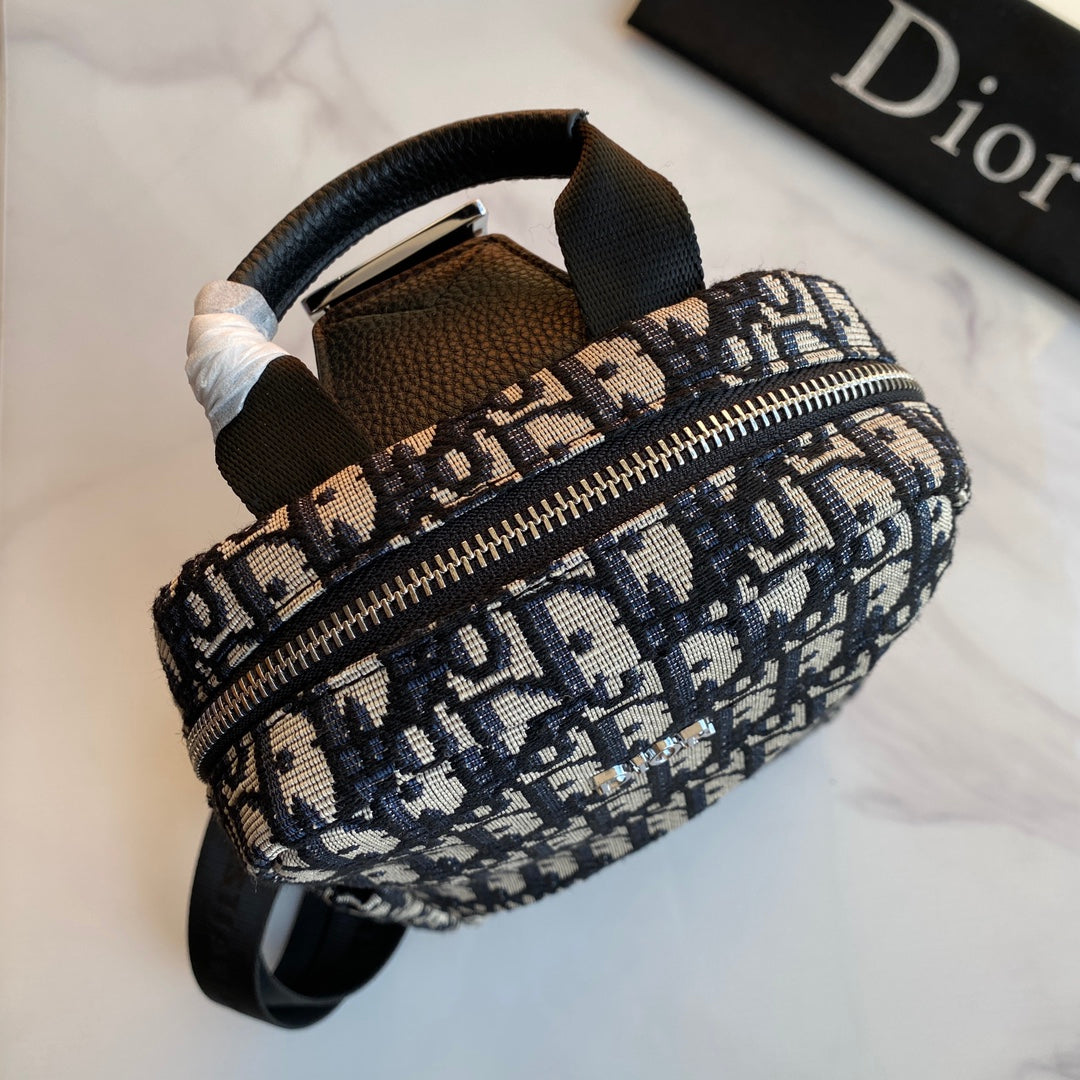 DIOR Men's Chest Bag Crossbody - Model 2062 (29×17×6.5cm) | Genuine Leather & Imported Fabric | Original Hardware