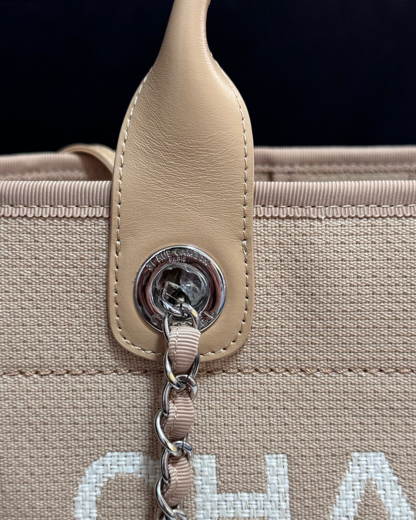 Chanel Seasonal Canvas Shopper Tote | Lightweight Large Beach Bag for Travel & Daily Use