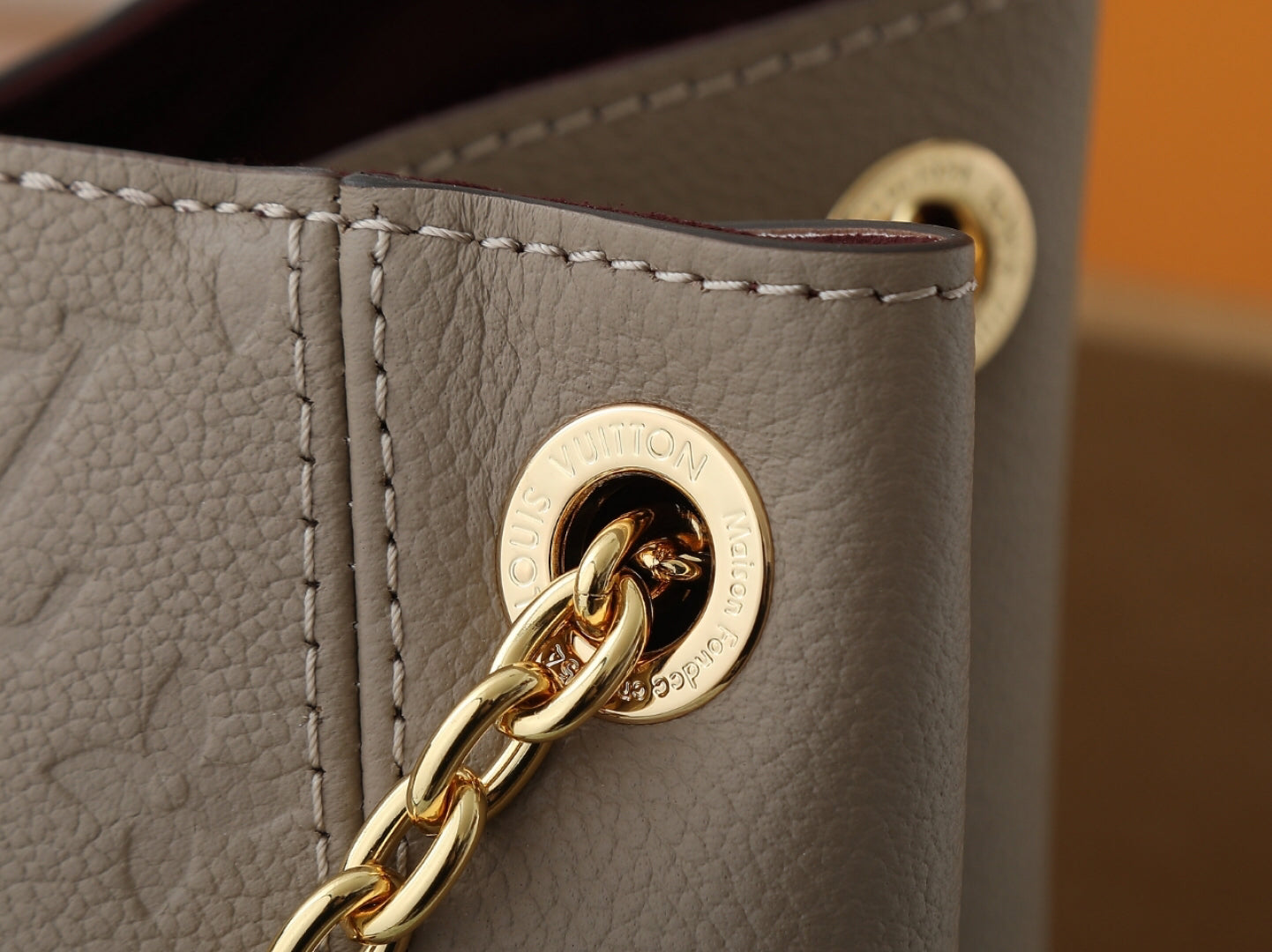 Anytime Medium Bag | 1988 Omenade Archive Re-edition | Monogram Emeinte Leather with Detachable L-Lock 42×27×14cm