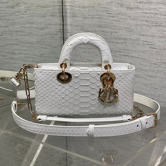 Dior Oblique 22cm Rare Python Skin Bag | Unique Natural Grain & Full Set