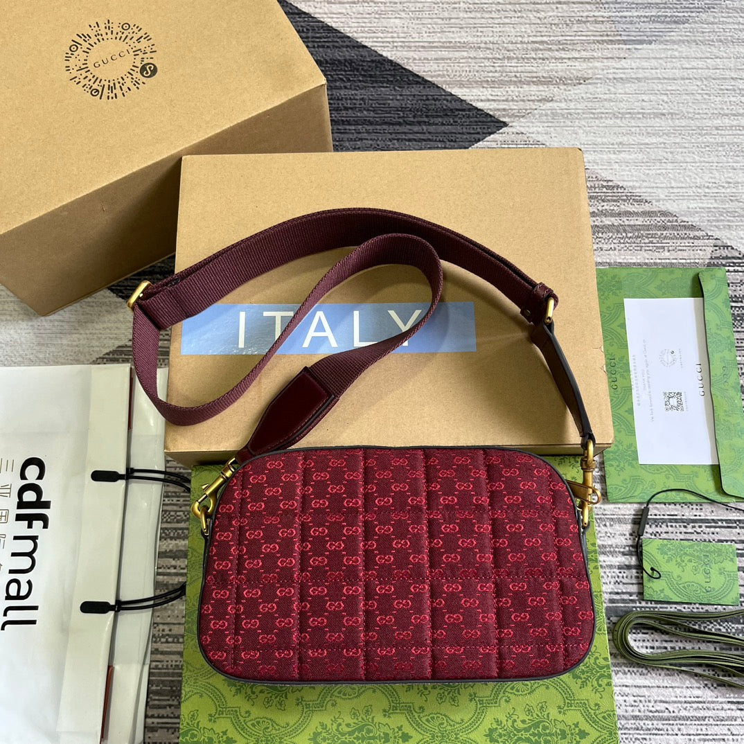 Designer Burgundy Handbag - Original Factory Quality, Real Photos, 24×15×7cm