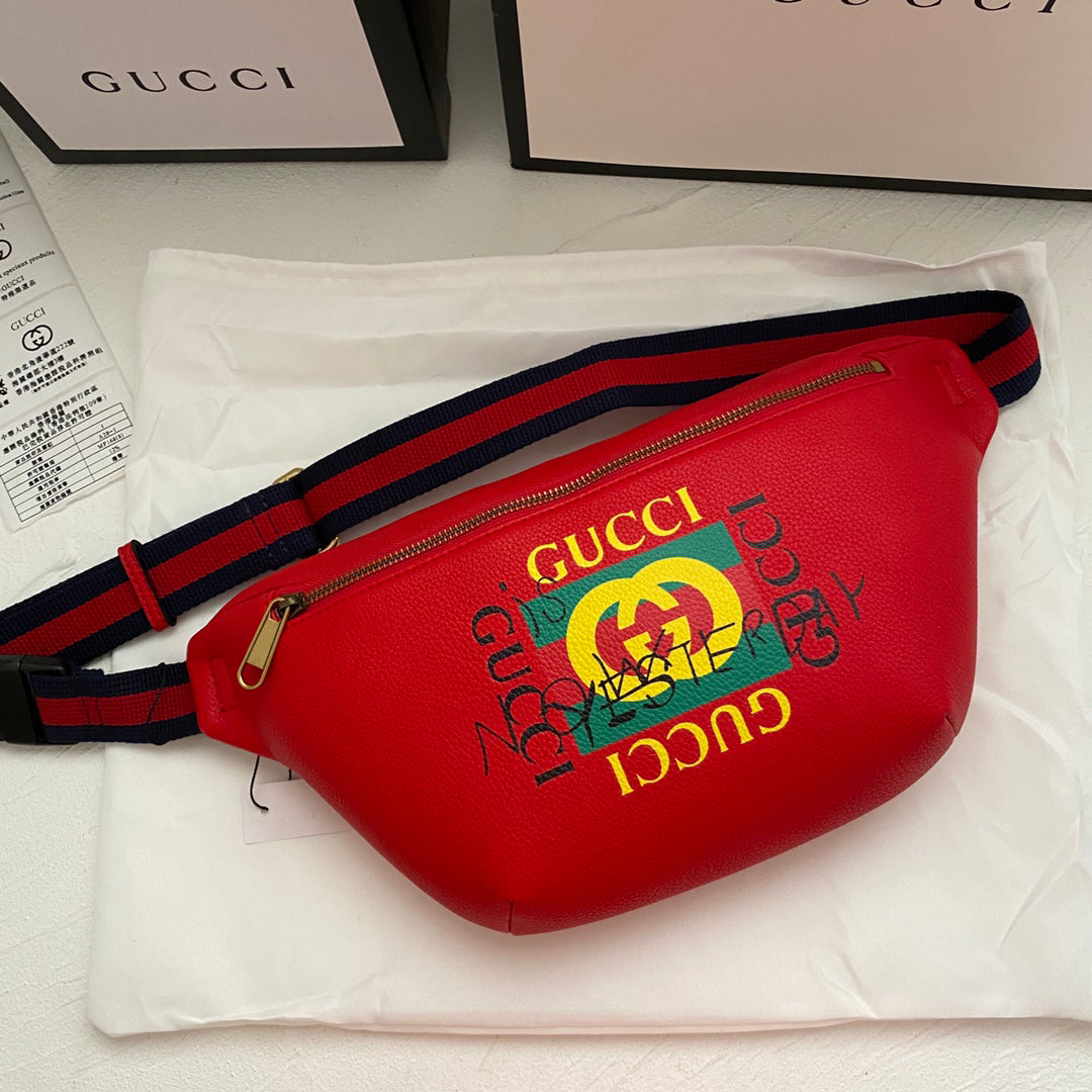Gucci Cruise 18 × Coco Capitan Waist Bag – Handwritten Graffiti Slogans Soft Leather Spacious & Collector’s Edition
