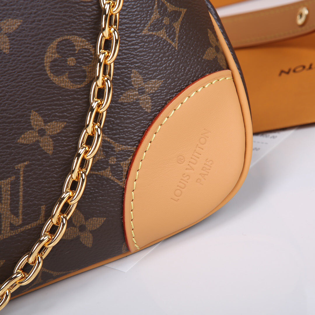 Brown MIU MI Style Mini Vanity Bag - Multiway Crossbody Belt Bag for Summer Layering