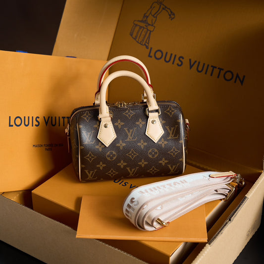 SPEEDY BANDOULIÈRE 20 Handbag | France Dynamic Chip Code | Original Monogram Canvas & Gold Hardware | Exclusive Launch with Gift Box