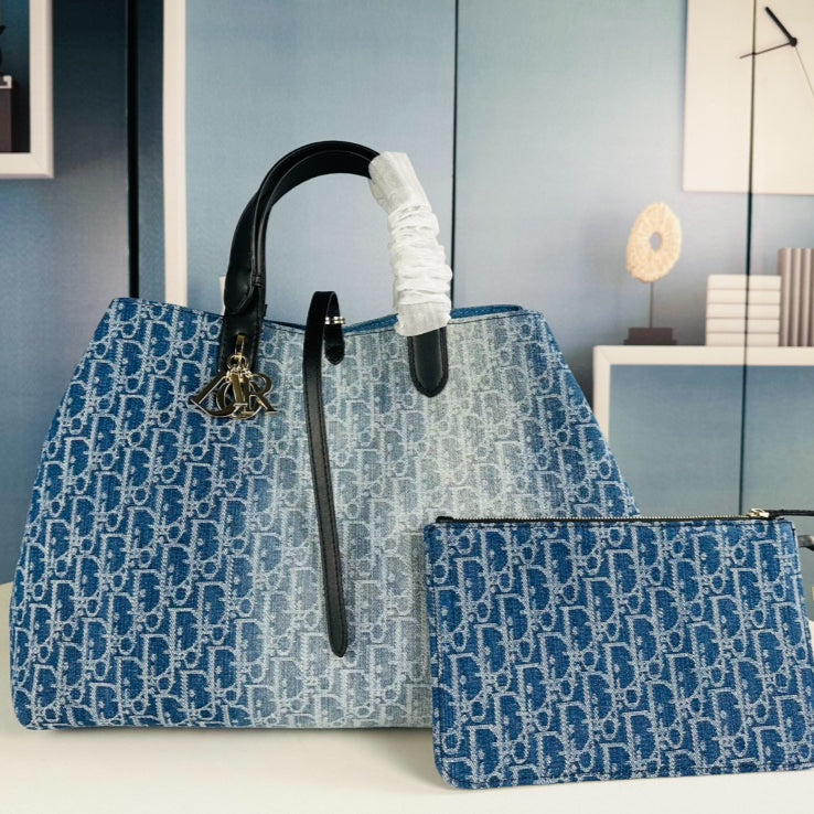 Dior Toujours Large Black Cannage Leather Tote Bag | 2023 SS Collection (Made in Italy with Dust Bag)