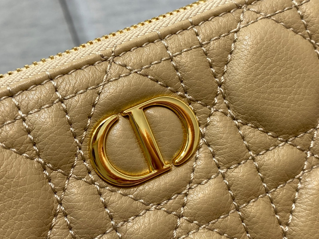 Dior Caro Daily Beige Handbag in Stock｜Detachable Wrist Strap｜30×21.5cm Vintage Style Tote Bag for Daily Use