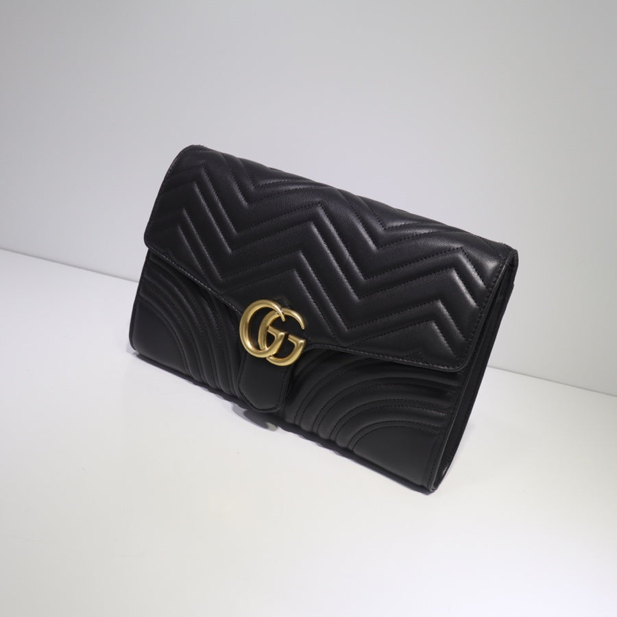 GUCCI Minimalist Leather Clutch | 30x20x4cm Spacious Design | Ready Stock with Real Photos
