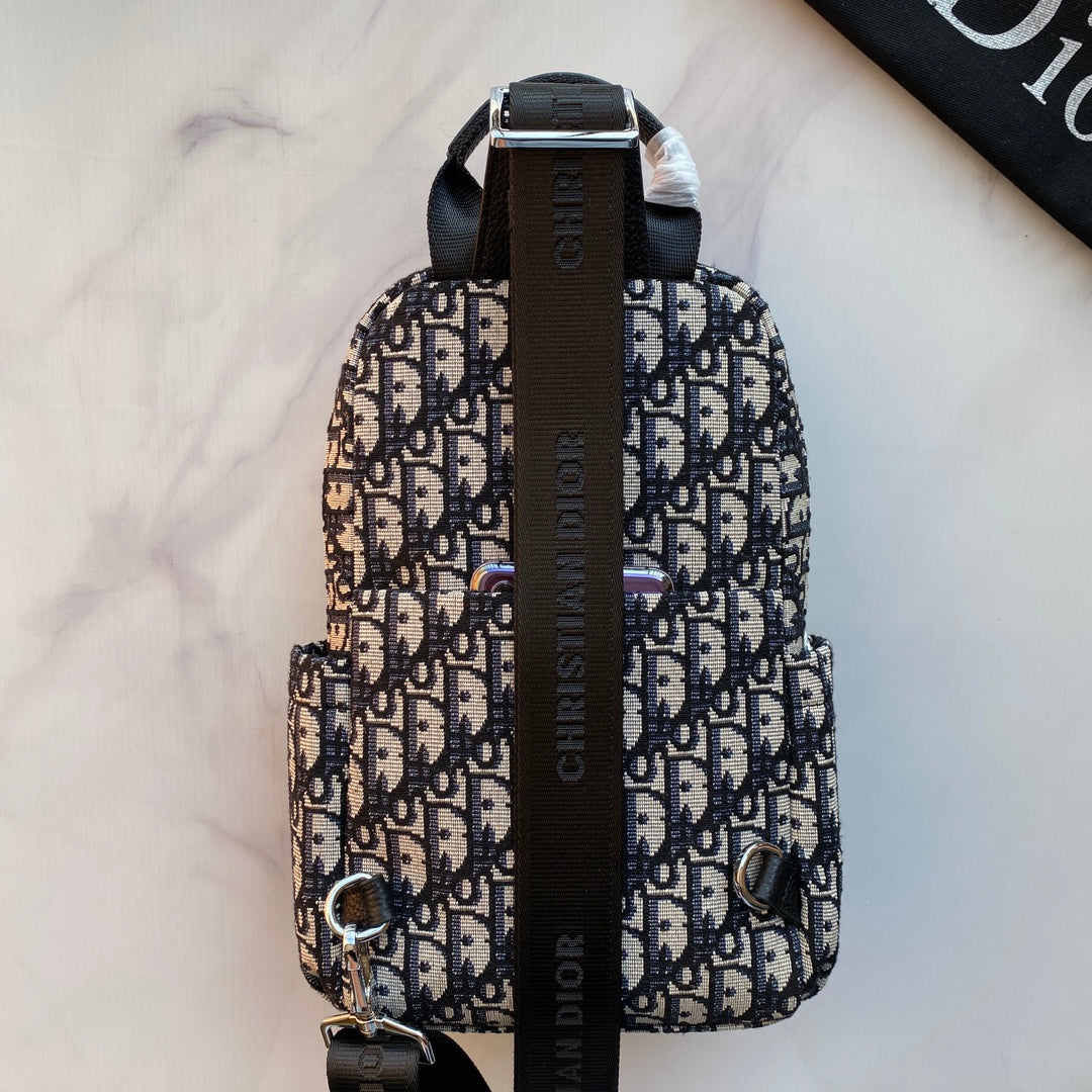 DIOR Men's Chest Bag Crossbody - Model 2062 (29×17×6.5cm) | Genuine Leather & Imported Fabric | Original Hardware