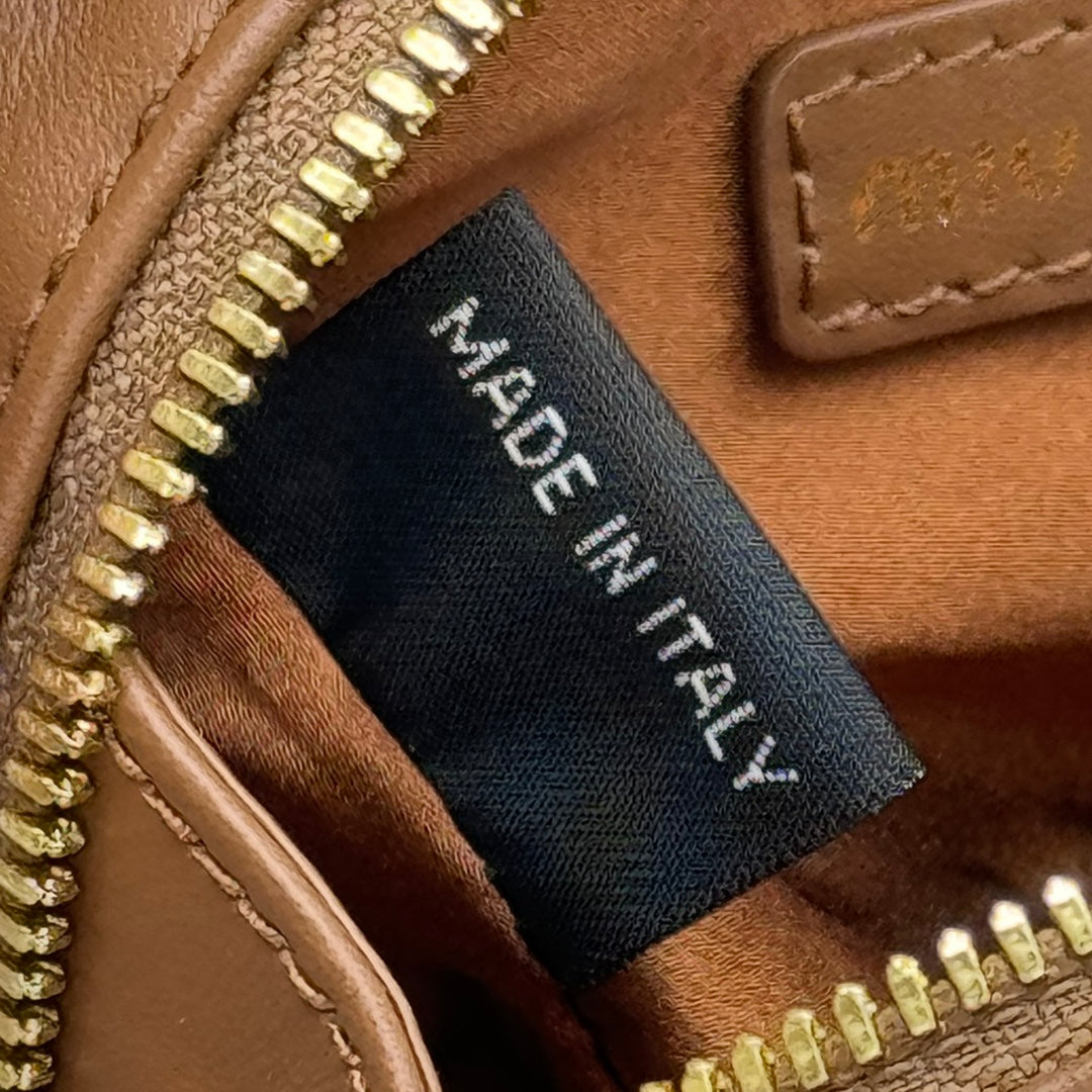 Brown MIU MI Style Mini Vanity Bag - Multiway Crossbody Belt Bag for Summer Layering