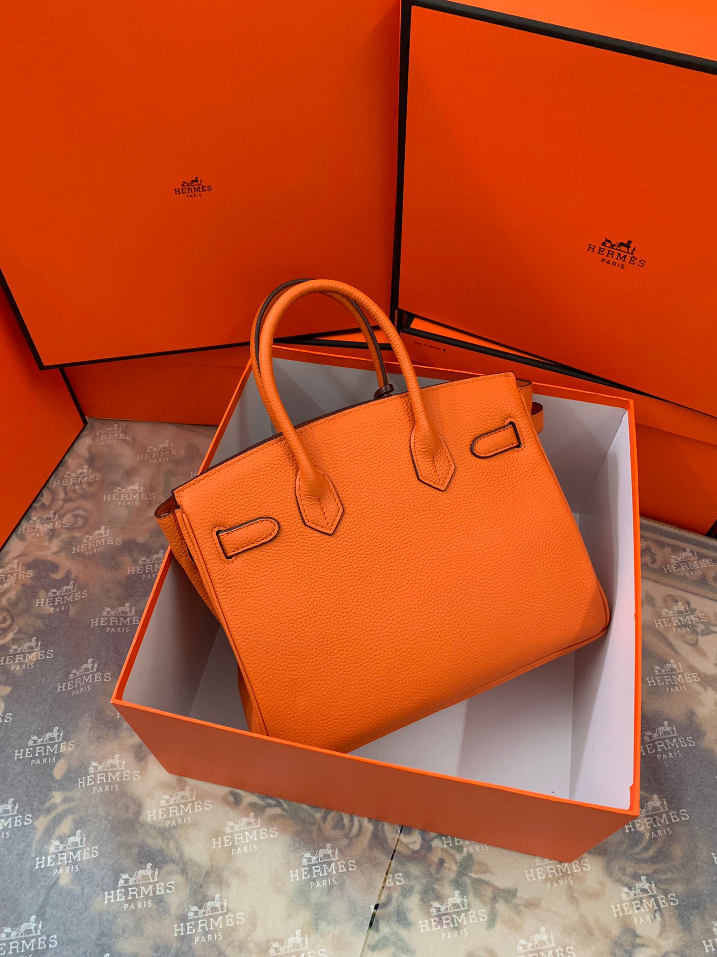 ✨Grained Texture Hermès Birkin Two-Tone Handbag | Imported TOGO Calfskin | Premium Hardware | 25/30/35cm Sizes💼